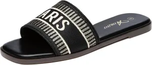 Athlefit Women's Flat Sandals Comfortable Slide Sandals Dressy Summer 2025