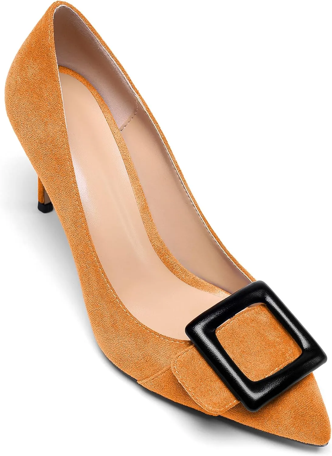 AUMOTED Women Pumps Pointed Toe High Heel 3.4 Inch Party Stiletto Heels Dressy Office Shoes