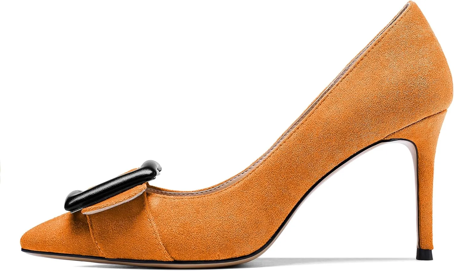 AUMOTED Women Pumps Pointed Toe High Heel 3.4 Inch Party Stiletto Heels Dressy Office Shoes