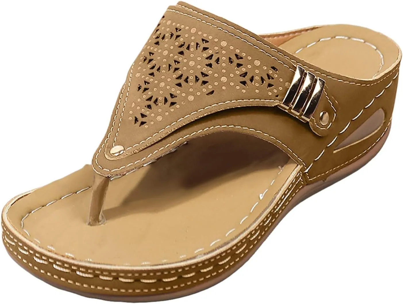 Avylays Orthopedic Sandals for Women,Breathable Mesh Sports Sandals With Non-Slip Sole,Wedge Heel Thick-Soled Sandals