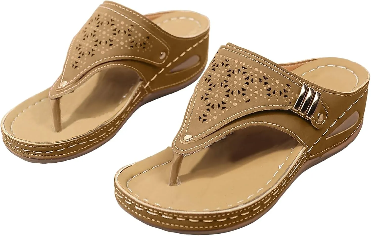 Avylays Orthopedic Sandals for Women,Breathable Mesh Sports Sandals With Non-Slip Sole,Wedge Heel Thick-Soled Sandals