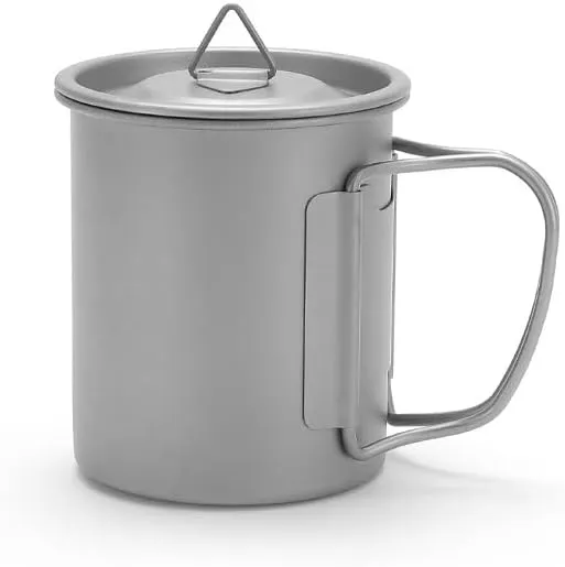 AYULL 1PC Outdoor Pure Titanium Mug, Foldable Ultra-Light Coffee Cup Suitable for Home Or Camping(300ml)