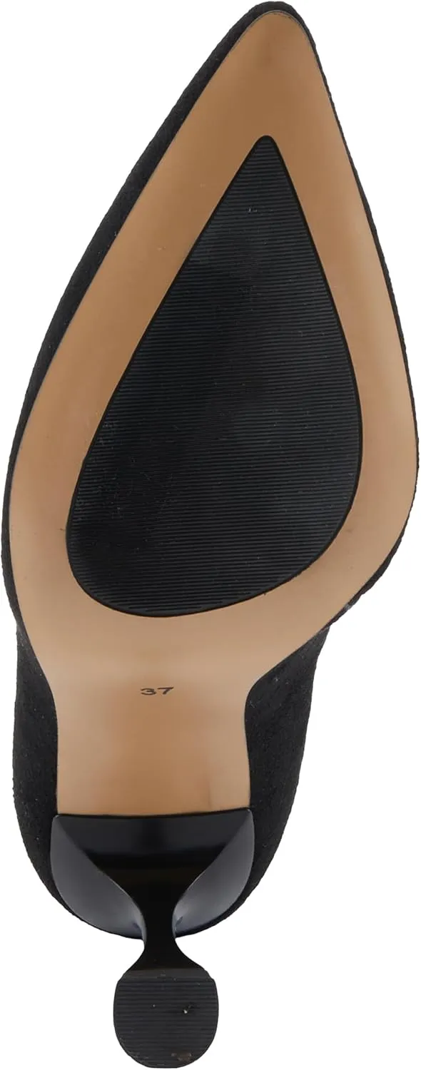 Azura Women's ROYALREIGN Elegant Suede Booties with Royal Embellishments, Comfortable Heel, and Zipper Closure