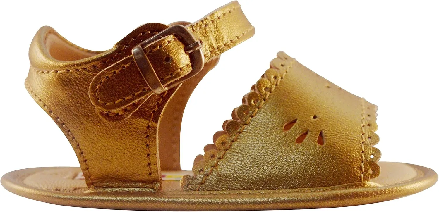 Baby Girls Gold Sandal Leather Shoes Milette