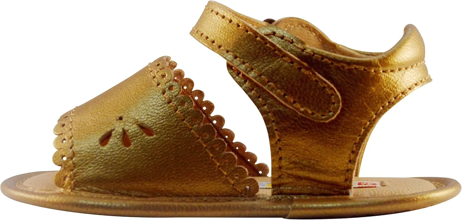 Baby Girls Gold Sandal Leather Shoes Milette