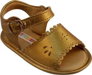 Baby Girls Gold Sandal Leather Shoes Milette