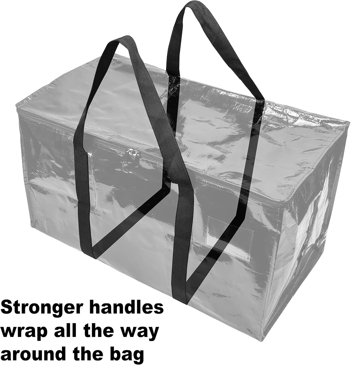 BAG-THAT! 2-Pack Heavy Duty Large Moving Bags, with Strong Zipper and Comfortable Handles Durable & Sturdy Clothes Storage Bags Totes Bins Packing Moving Boxes College Supplies for moving.