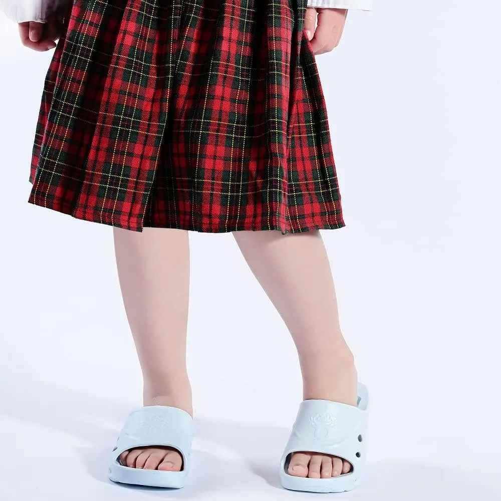 BAI HOU Shower Sandal Boys & Girls Slide Sandals Kids Water Shoes Beach/Pool Side Leak Slippers with Drain Holes Non-Slip Bathroom Slippers Soft Sole Open Toe House Slippers EVA Platform