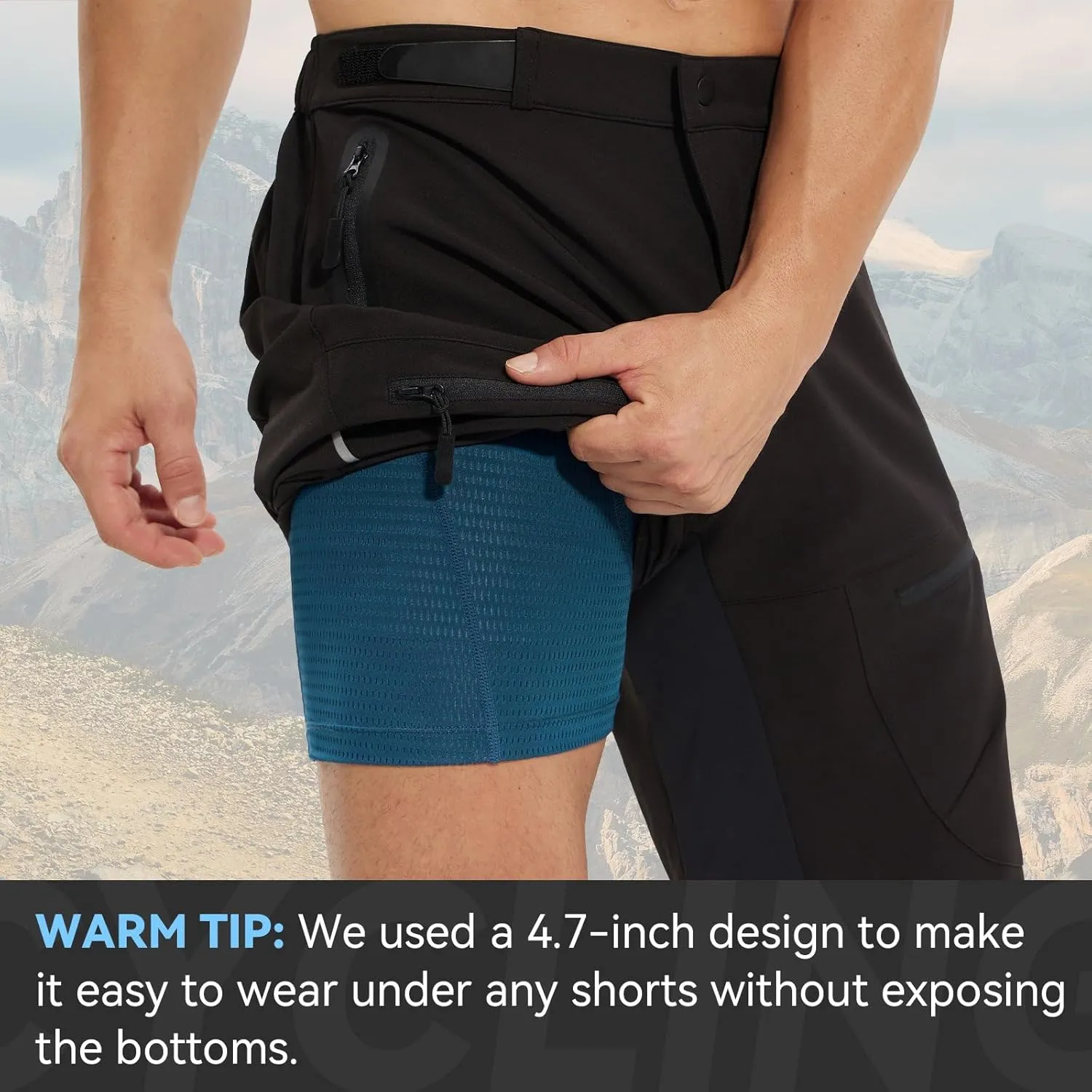baleaf Men's 4D Padded Bike Shorts Cycling Underwear with Padding Road Biking MTB Liner Shorts Bicycle Gear