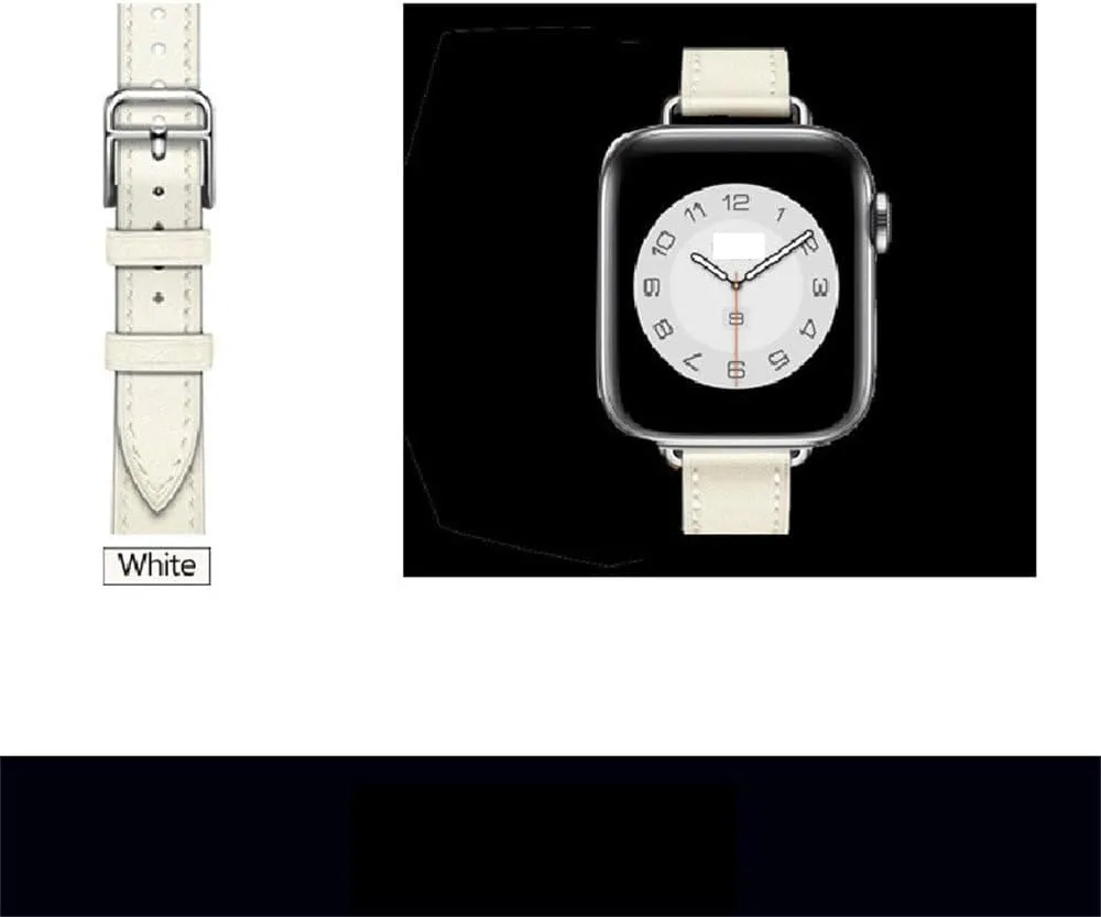 Band for Watch Ultra 49mm 45mm 42mm 44mm 41mm 38mm 40mm Double Tour Leather Strap for Iwatch Series 9 8 7 6 Se 5 4 3 2 Correa