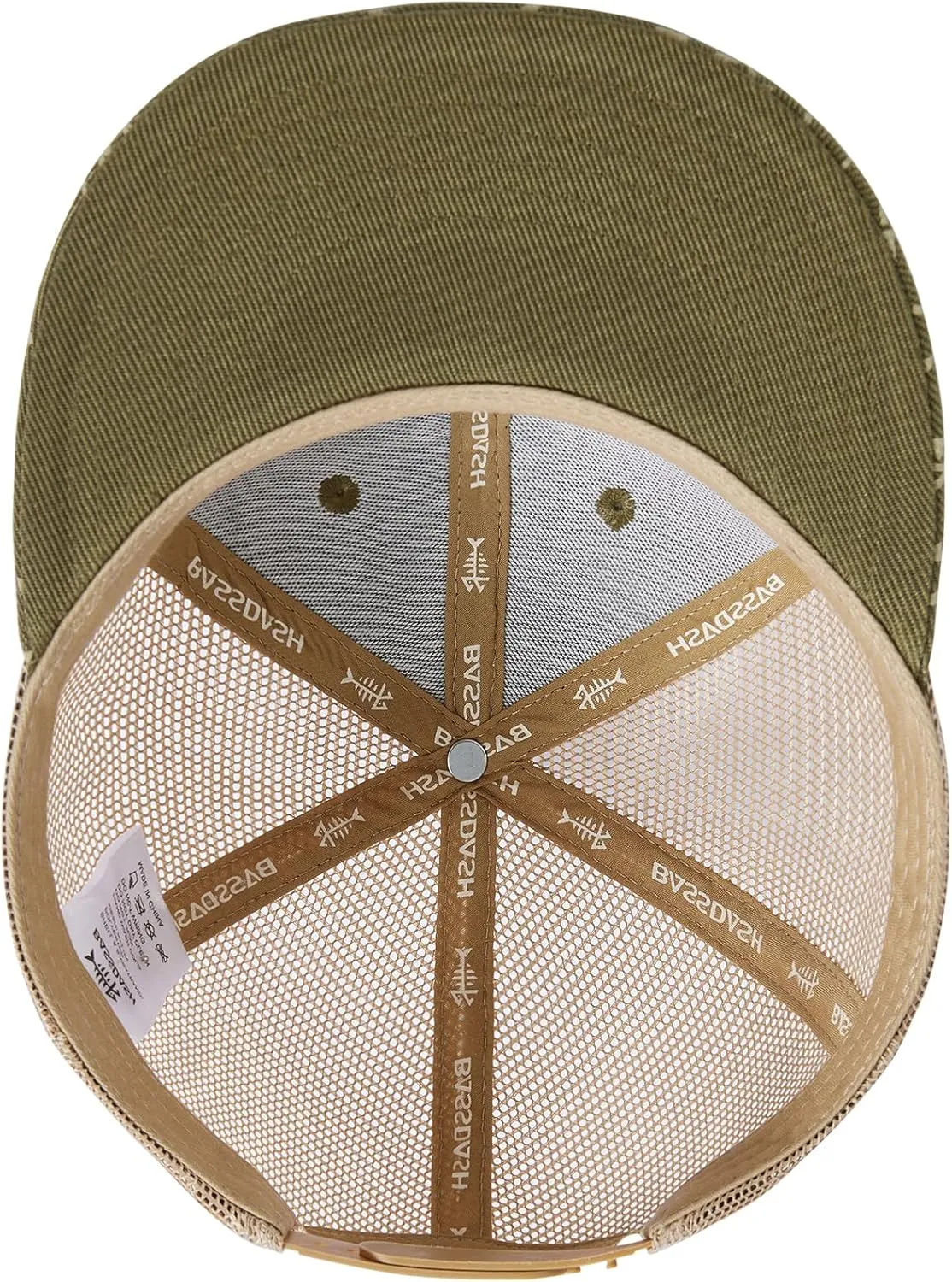 BASSDASH Flat Brim Trucker Cap Adjustable Snapback Hat Mesh Back for Men Women