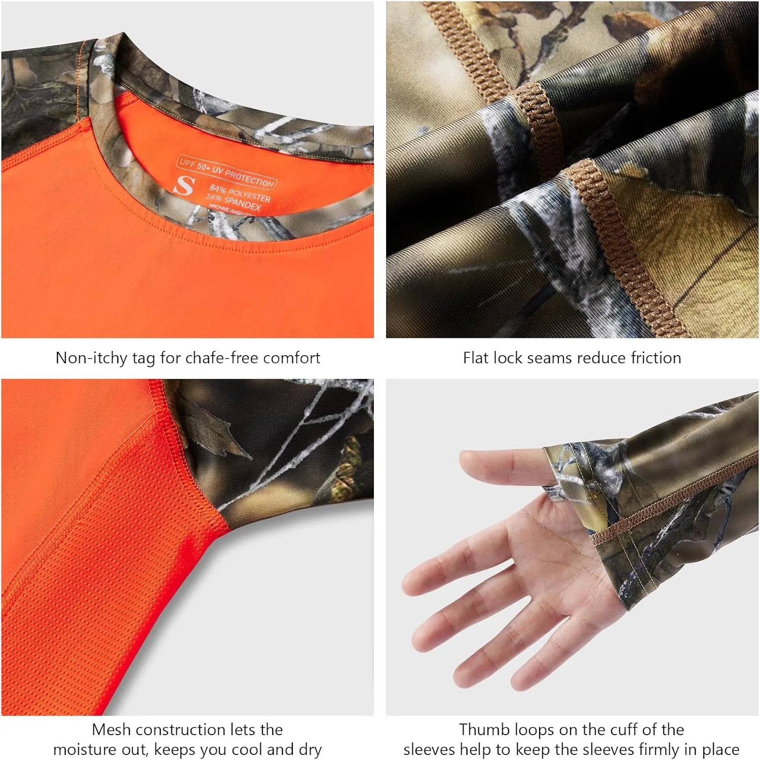 BASSDASH Women’s Camo Hunting Shirt Long Sleeve UPF 50  Sun Protection Performance Tee Fishing Hiking