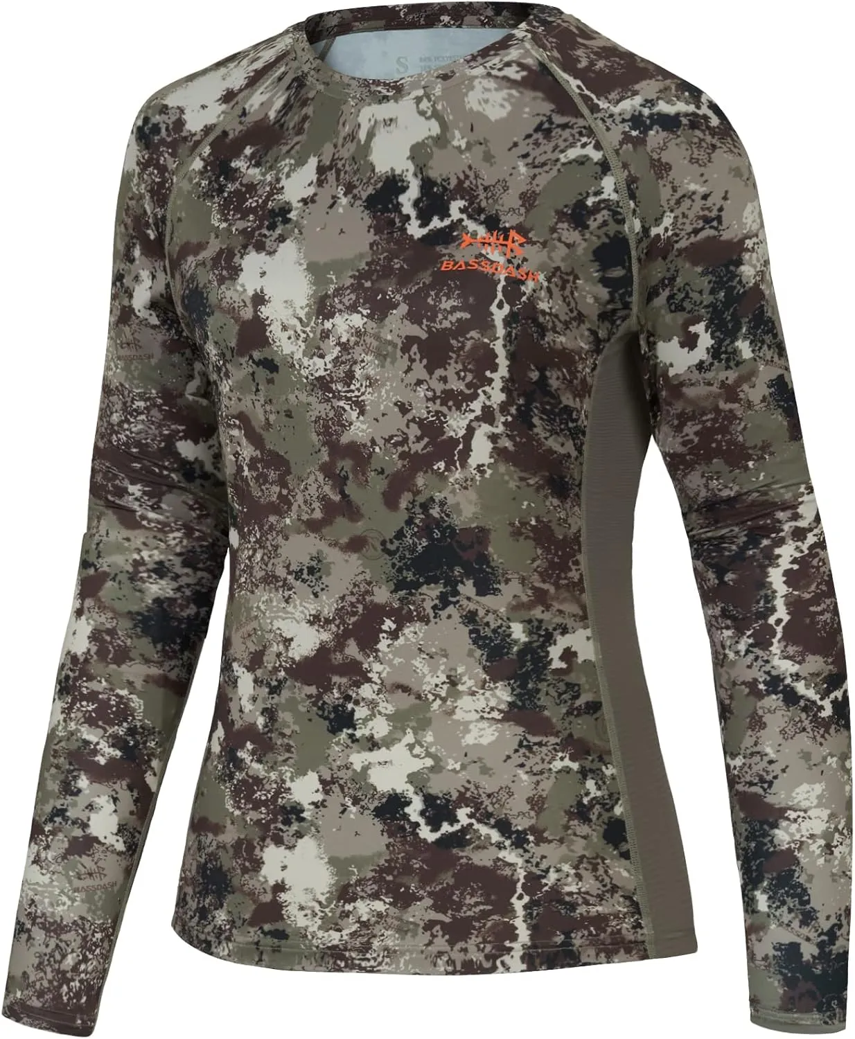 BASSDASH Women’s Camo Hunting Shirt Long Sleeve UPF 50  Sun Protection Performance Tee Fishing Hiking