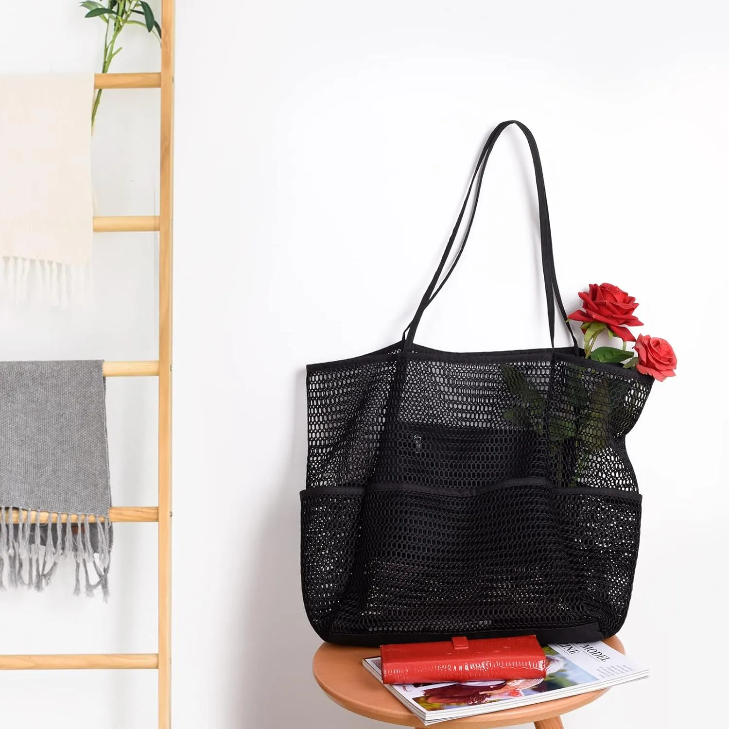Beach Bag - Mesh Tote Bag Mothers Day Gifts for Mom Women Bag for Travel Pool Family Beach Vacation Cruise Essentials 2025