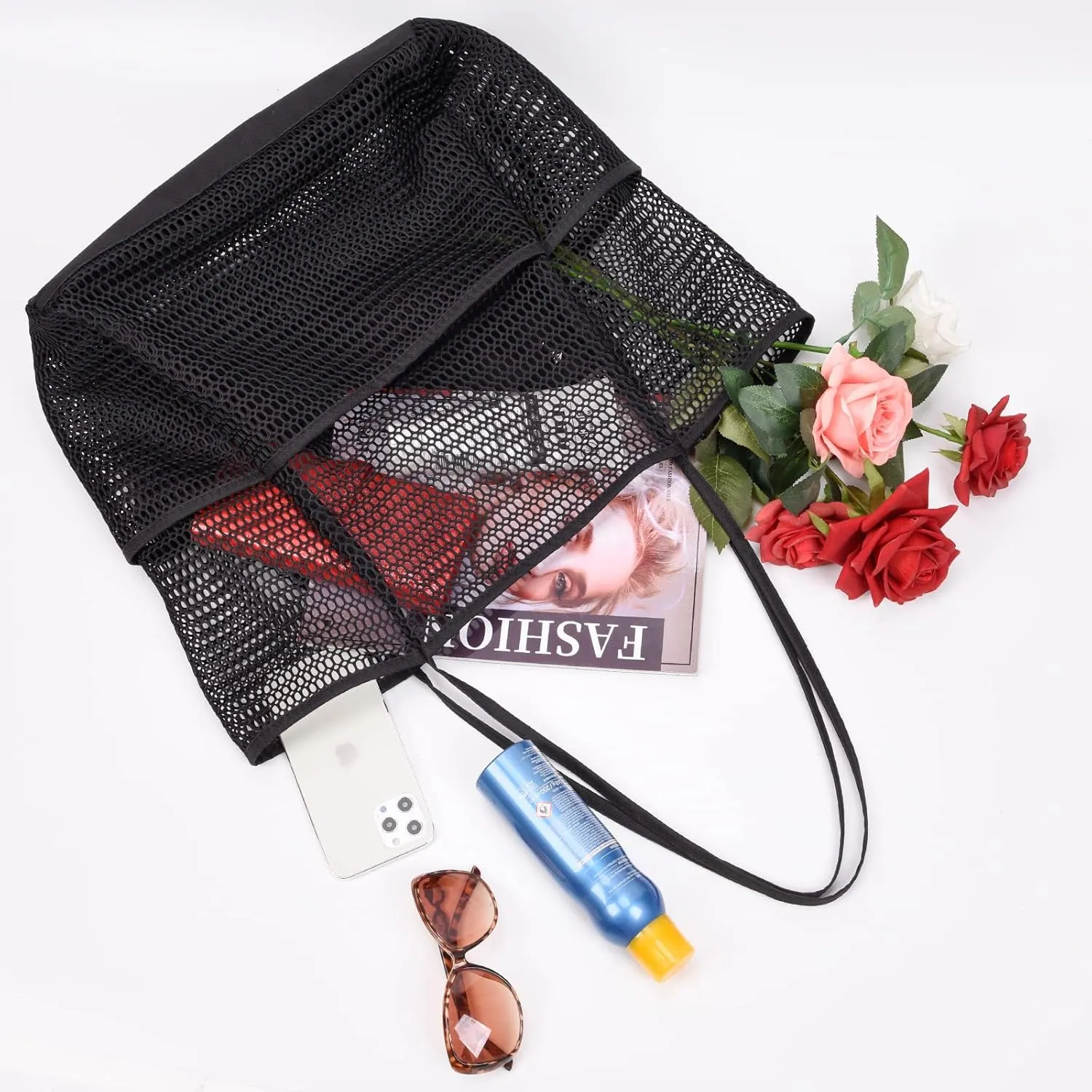 Beach Bag - Mesh Tote Bag Mothers Day Gifts for Mom Women Bag for Travel Pool Family Beach Vacation Cruise Essentials 2025