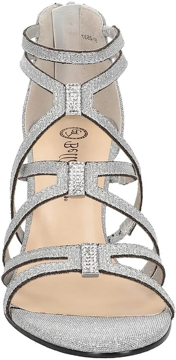 Bella Vita Womens Karlette Faux Suede Slip On Strappy Sandals