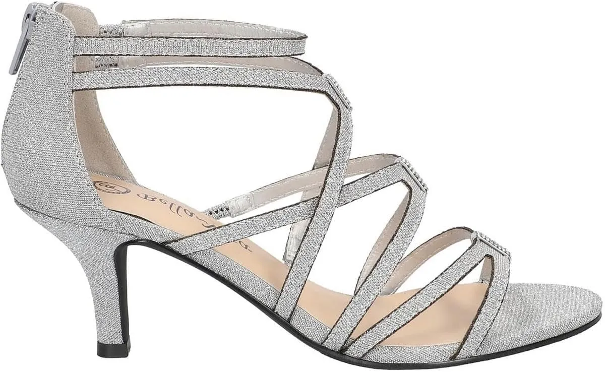 Bella Vita Womens Karlette Faux Suede Slip On Strappy Sandals