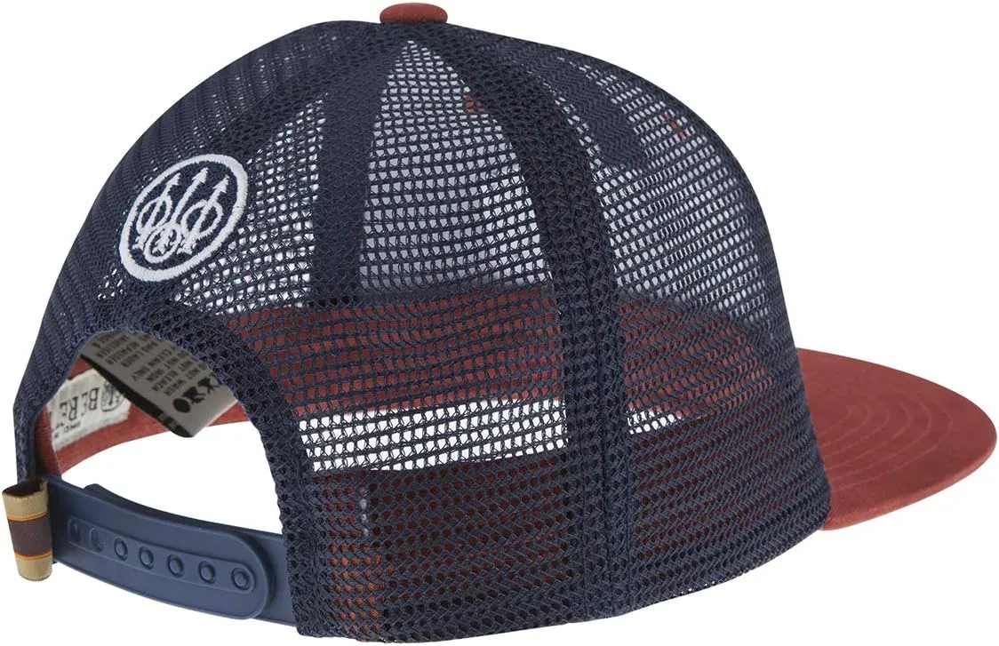 Beretta Men's Flat Bill Patch Outdoor Casual Mesh Back Trucker Hat