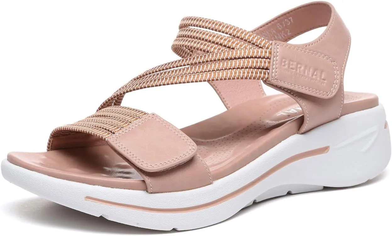 Bernal Women's Fashion Walking Sandals Comfortable Breathable Sandals Adjustable Athletic Sport Shoes for Outdoors