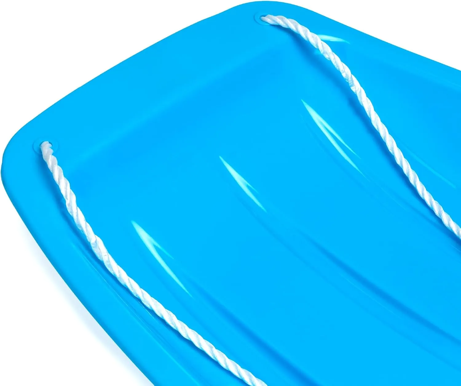 Best Choice Products 35in Kids Plastic Toboggan Snow Sled w/Pull Rope, 2 Handles