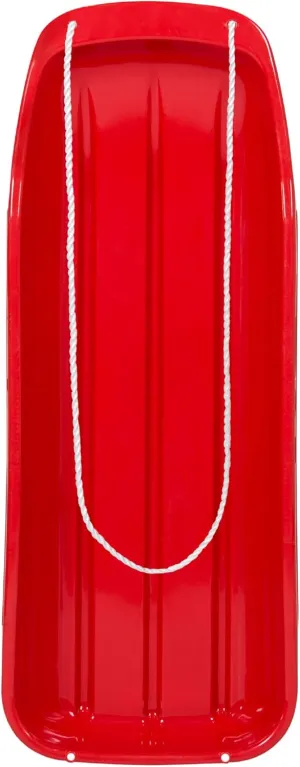 Best Choice Products 48in Kids Plastic Toboggan Snow Sled w/Pull Rope
