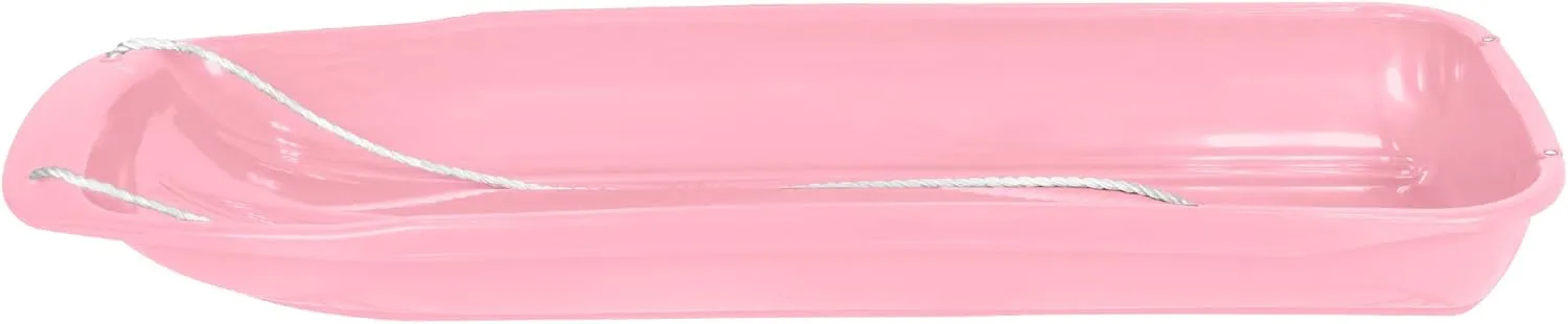 Best Choice Products 48in Kids Plastic Toboggan Snow Sled w/Pull Rope
