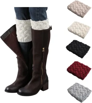 Bestjybt Womens Short Boots Socks Crochet Knitted Boot Cuffs Leg Warmers Socks