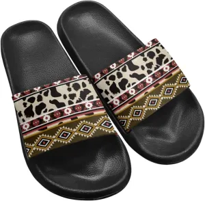 Binienty Women's Wide Slide Sandals Trendy Beach Flip Flops Lightweight Flat Slide Sandals for Daily Walks,Poolside,Water Park