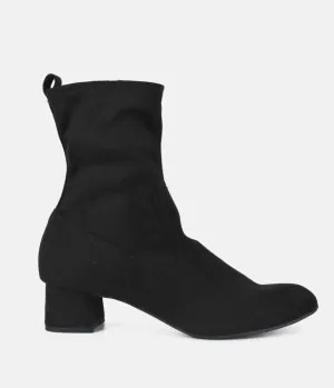 Bioeco Plush Black Suede Ankle Boots
