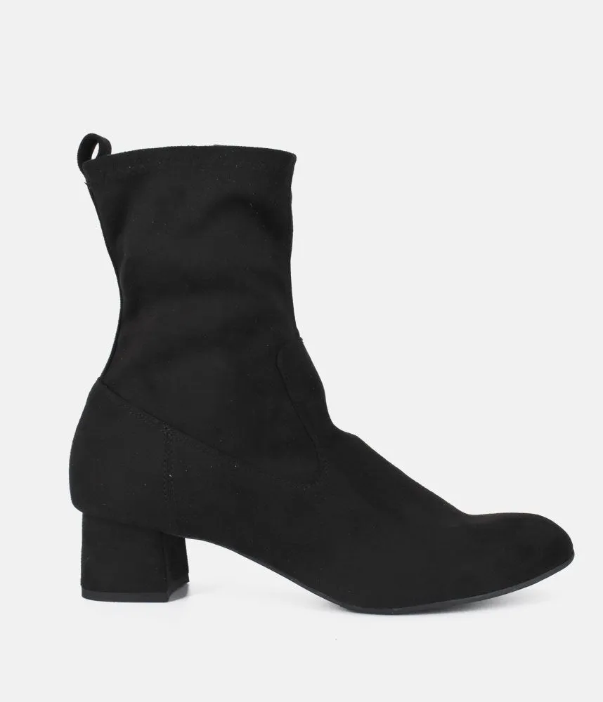 Bioeco Plush Black Suede Ankle Boots