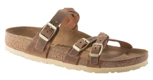 Birkenstock Franca Braided Cognac Oiled Leather