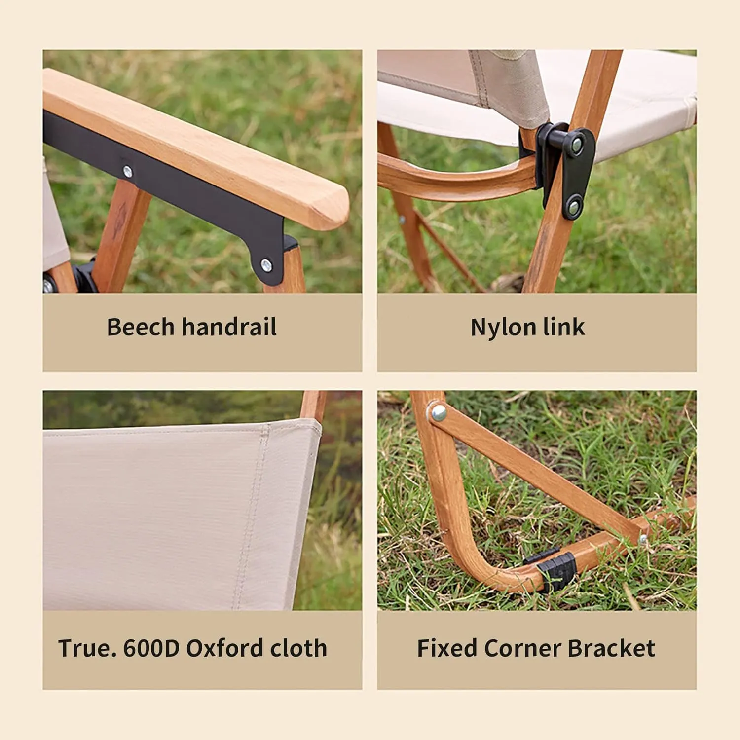 BK&MF Folding Outdoor Camping Chair,Comfortable Portable Beach Camp Chair Durable Reclining Folding Chair Beach Camp Chair for Outdoor Yard Porch,F,78x51x50cm(31x20x20inch)