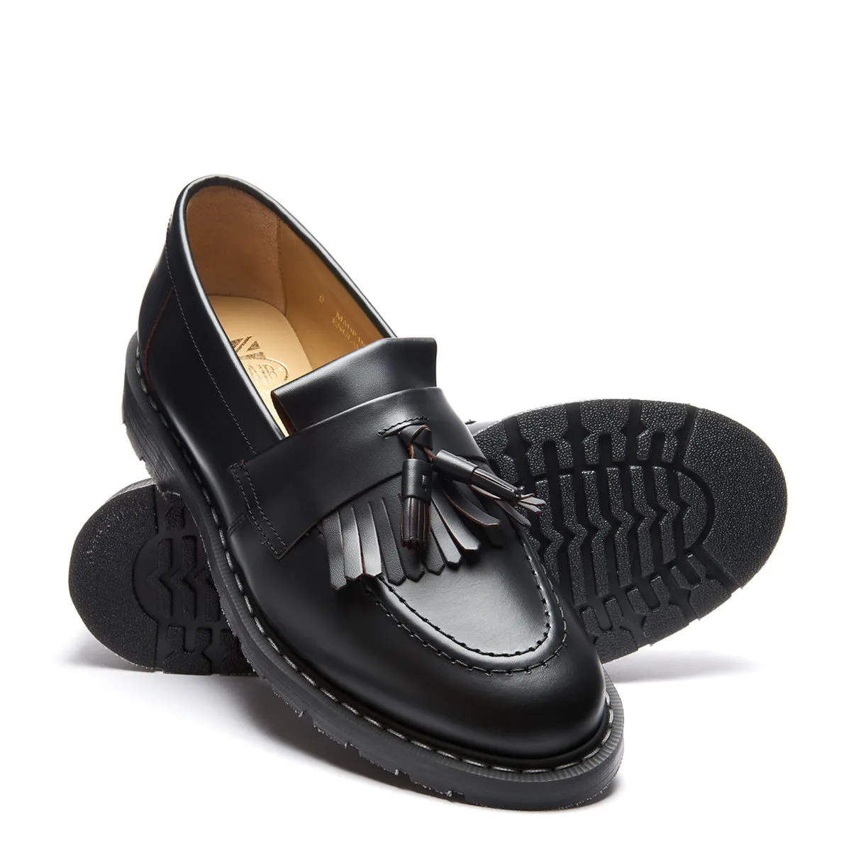 Black Fine Grain Tassel Loafer