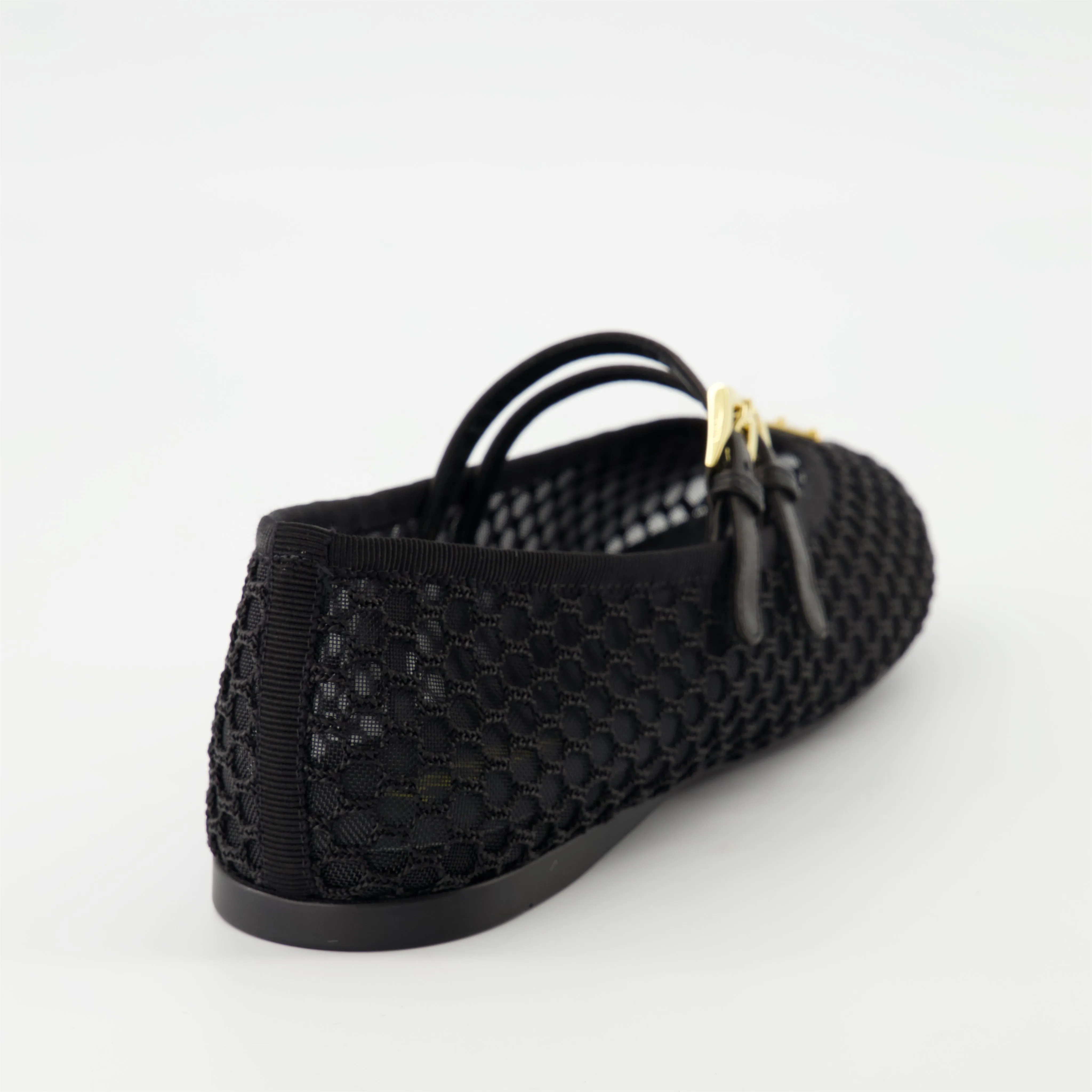 Black Mesh Ballerinas