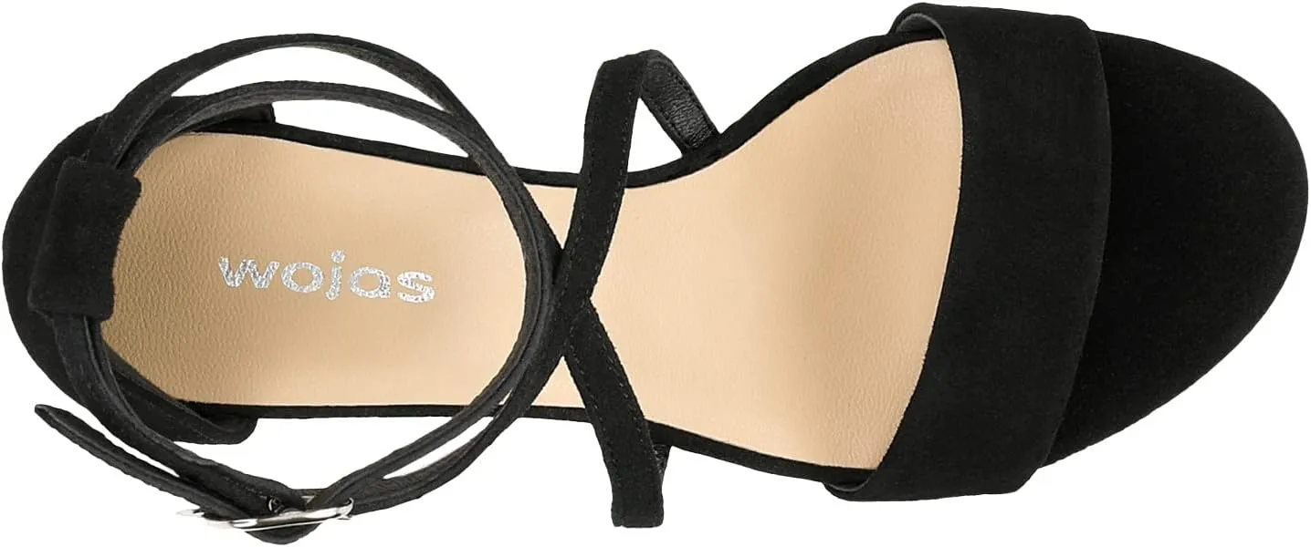 Black Women's Sandals, Comfortable Summer Women's Shoes, Chic Women's Sandals, Summer Sandals with Block Heel