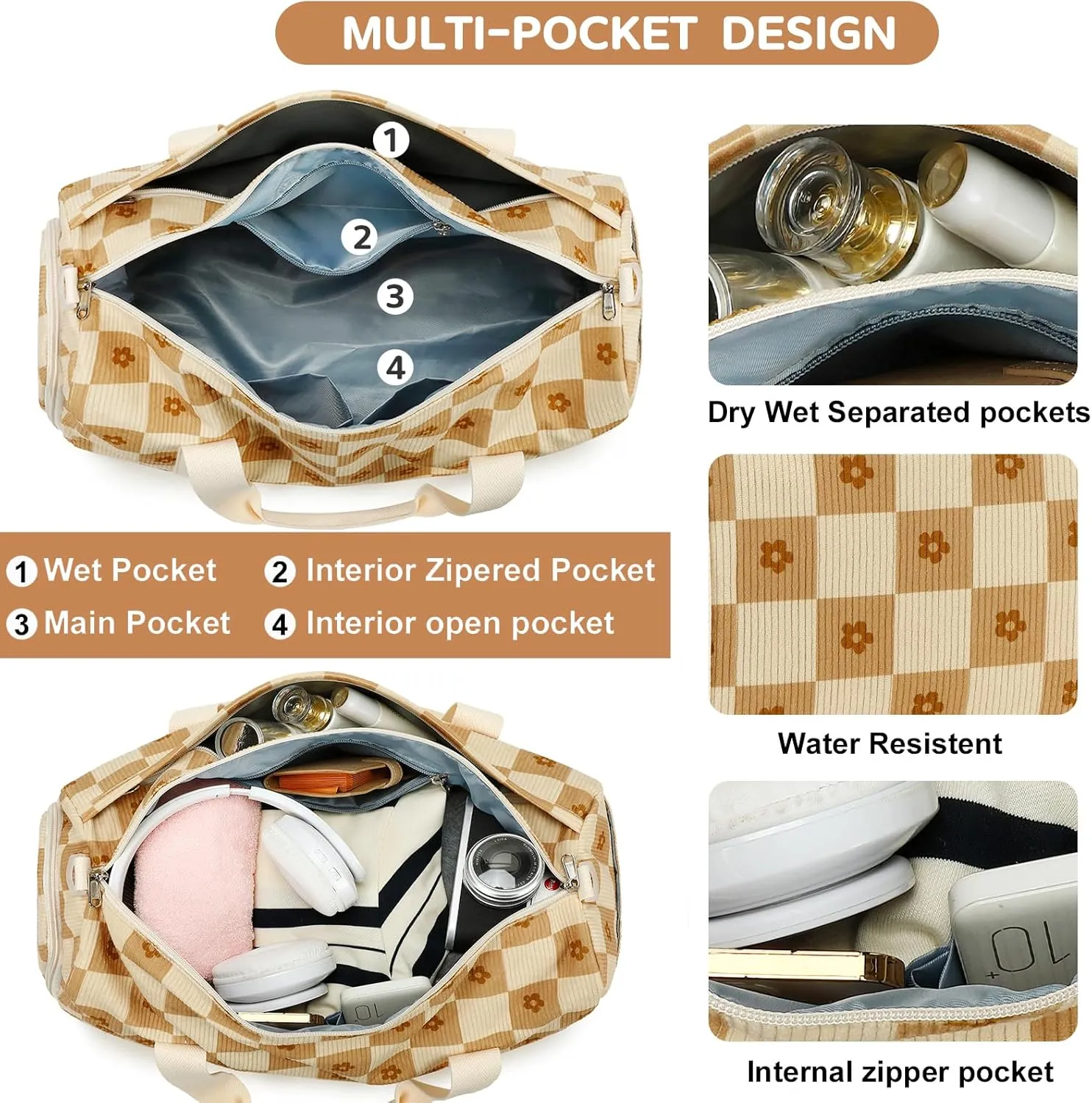 BLUBOON Duffle Bag Girls Kids Cute Gym Bag with Shoes Compartment & Wet Separation Waterproof Sports Overnight Travel Bag