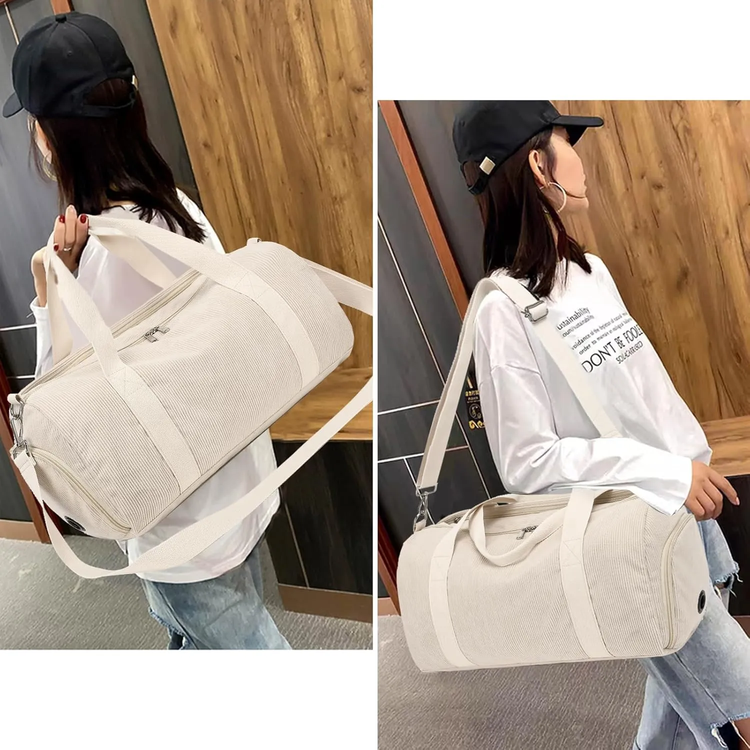 BLUBOON Duffle Bag Girls Kids Cute Gym Bag with Shoes Compartment & Wet Separation Waterproof Sports Overnight Travel Bag