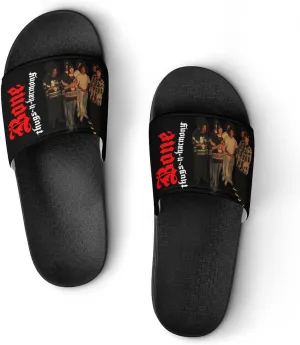 Bone Band Thugs Music N Rap Harmony PVC Home Slippers Womans Man Slipper Non Slip Lightweight Open Toe Beach Breathable Shoes Quick Drying Sandal