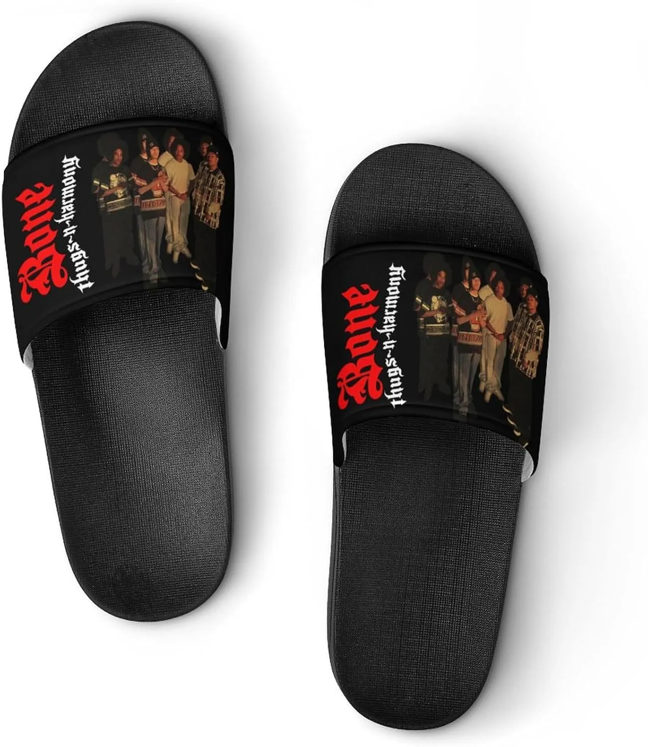 Bone Band Thugs Music N Rap Harmony PVC Home Slippers Womans Man Slipper Non Slip Lightweight Open Toe Beach Breathable Shoes Quick Drying Sandal