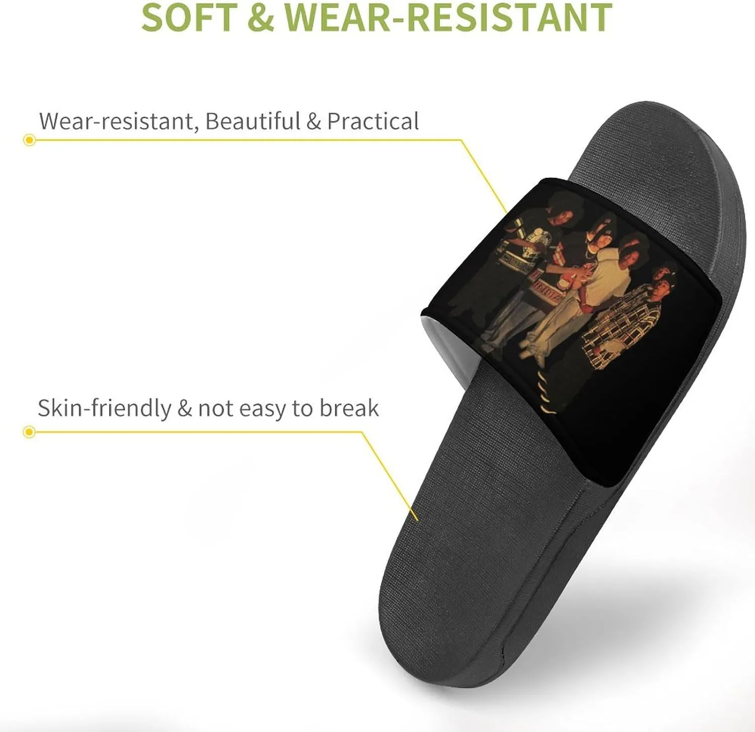 Bone Band Thugs Music N Rap Harmony PVC Home Slippers Womans Man Slipper Non Slip Lightweight Open Toe Beach Breathable Shoes Quick Drying Sandal