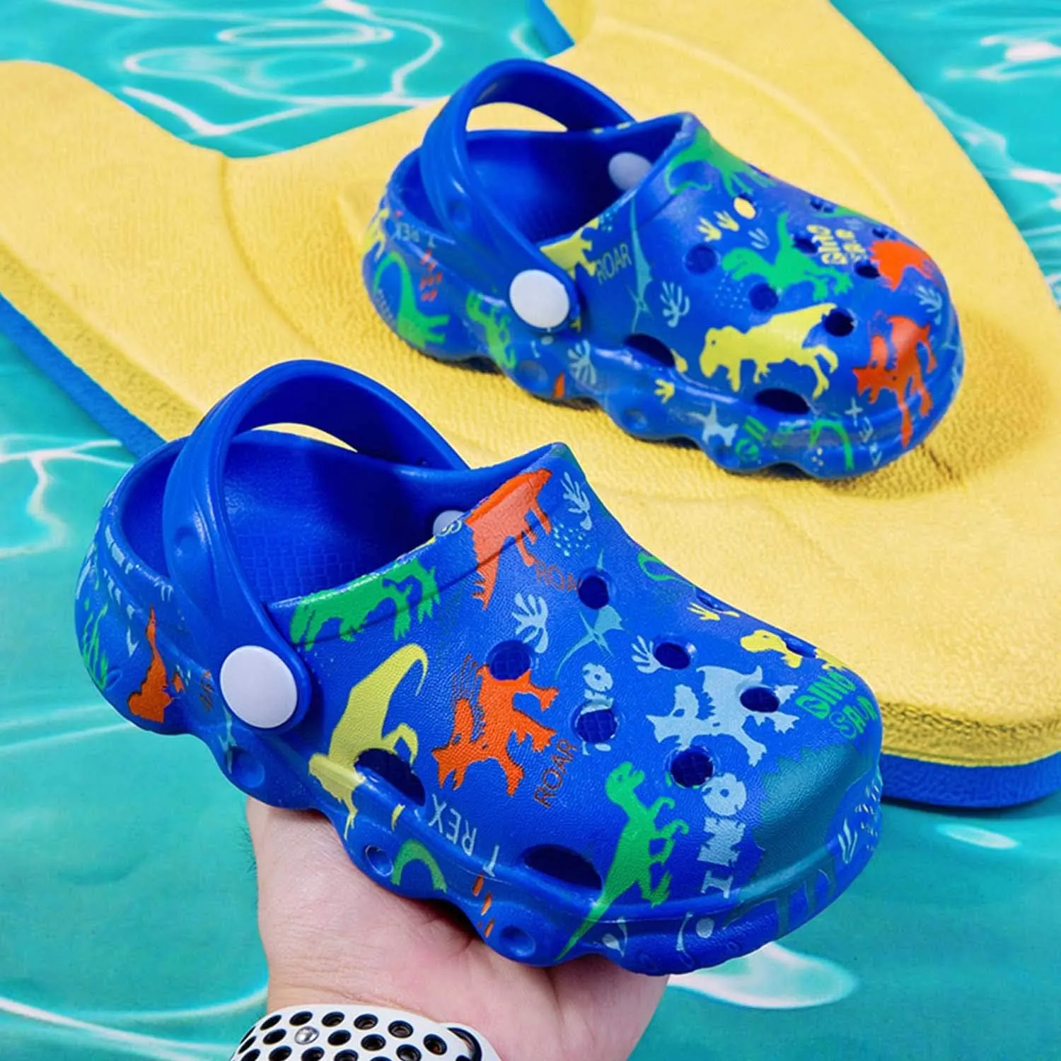 Boys Girls Clogs Cute Cartoon Animal Garden Shoes Lightweight Slides Slippers Slip-on Sandals (Infant/Toddler/Little Kid)