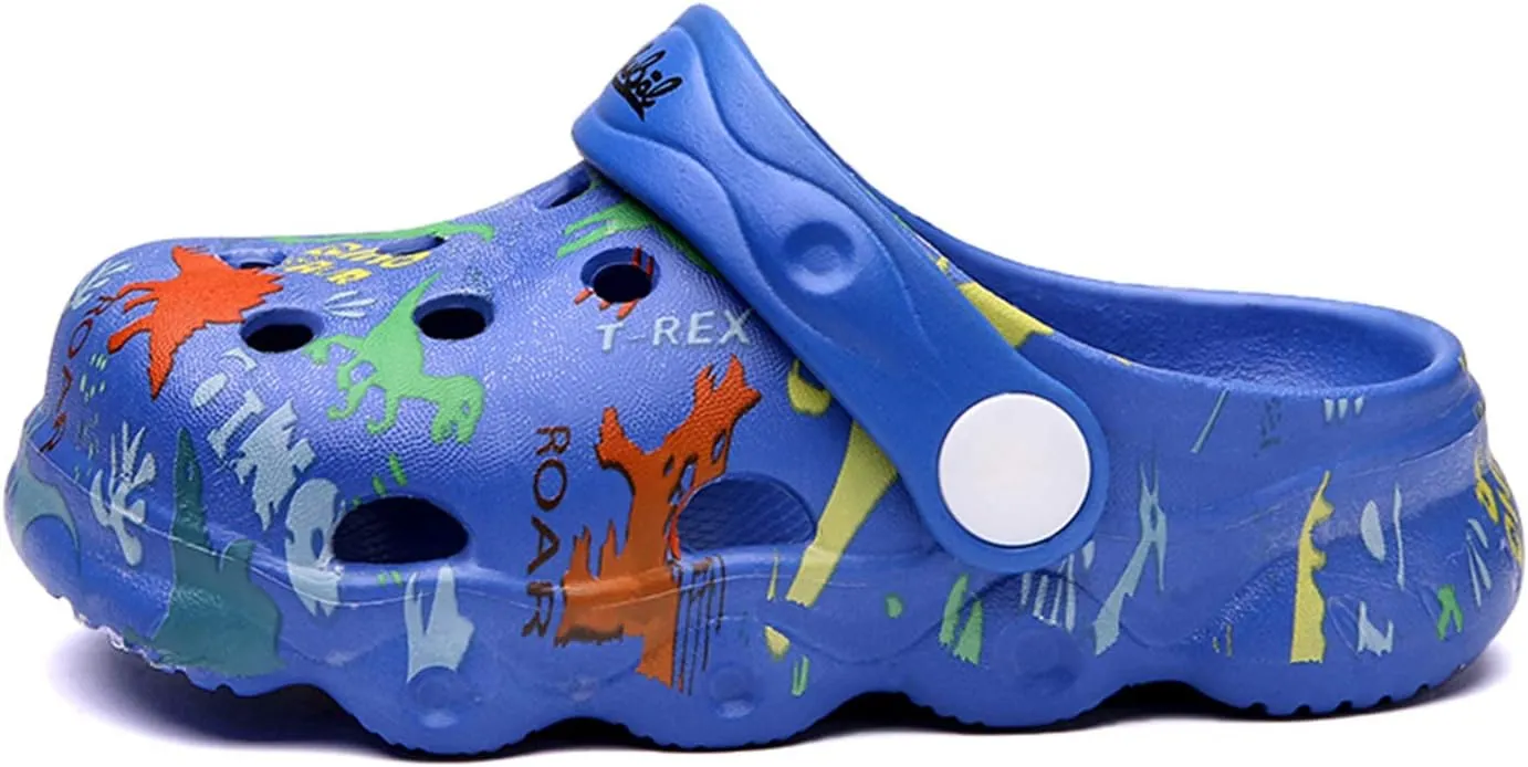 Boys Girls Clogs Cute Cartoon Animal Garden Shoes Lightweight Slides Slippers Slip-on Sandals (Infant/Toddler/Little Kid)