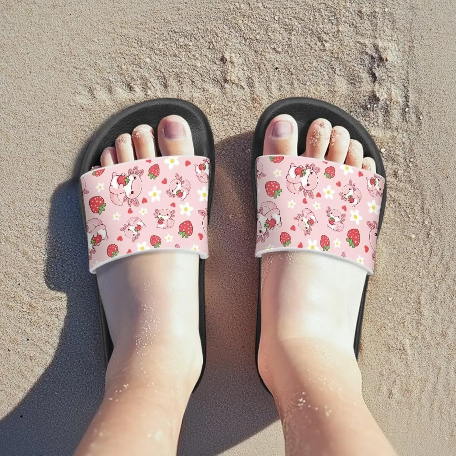 Boys Girls Slip On Slippers Cartoon Open Toe Design Comfortable Living Room Sandals for Beach Days Funny