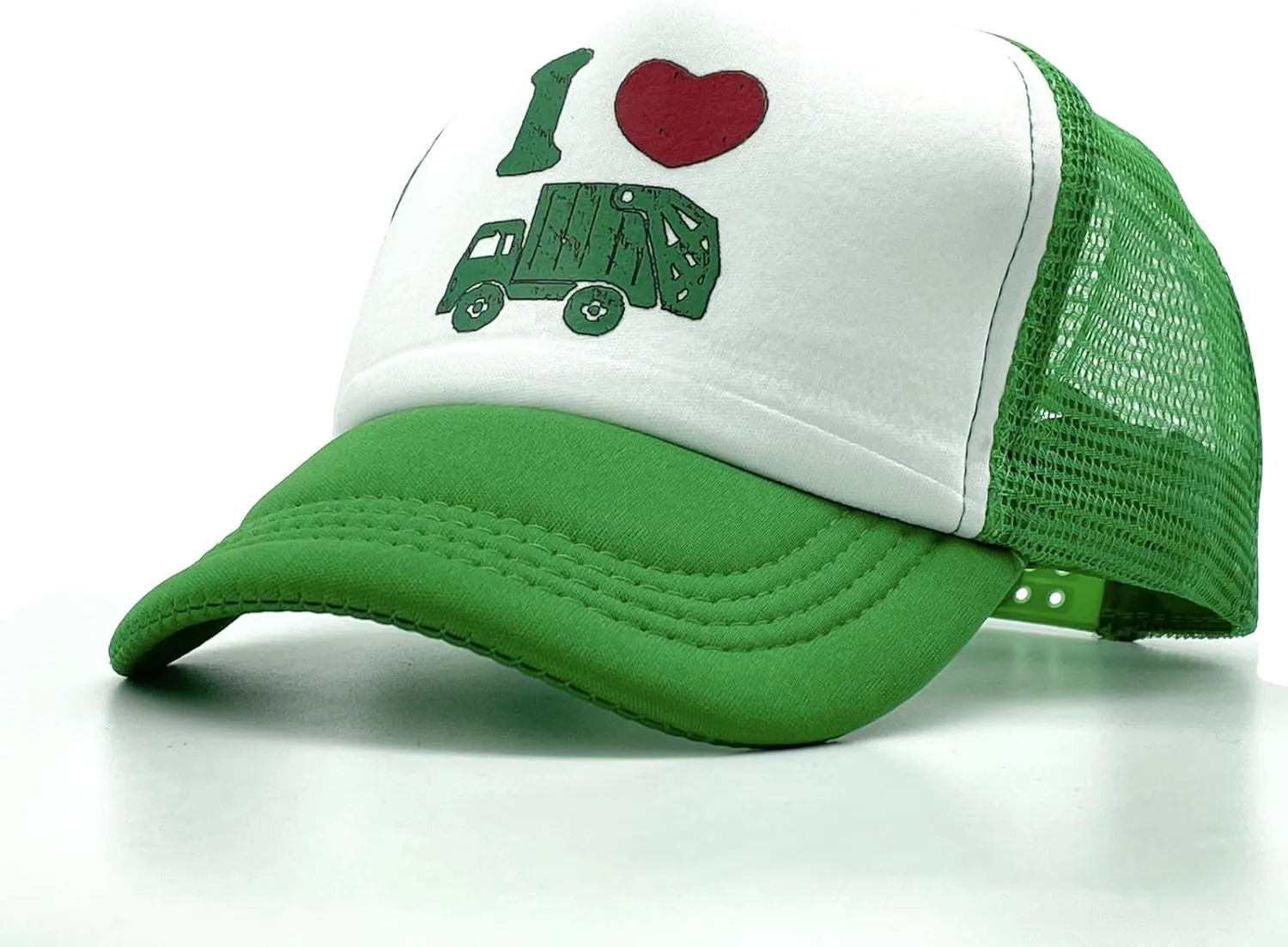 Boys' I Love Garbage Trucks Hat Trash Trucker Mesh Cap Birthday Gift