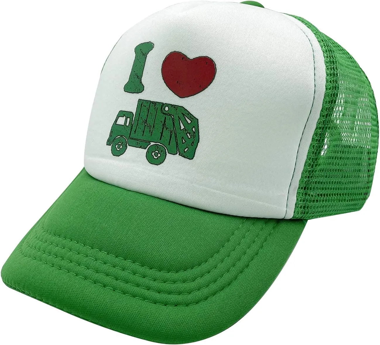 Boys' I Love Garbage Trucks Hat Trash Trucker Mesh Cap Birthday Gift