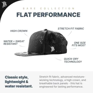 Branded Bills New Jersey Stealth PVC Flat Performance, Snapback Closure, Lightweight, Comfortable Baseball Cap