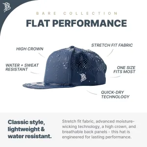 Branded Bills Wyoming Stealth PVC Flat Performance, Snapback Closure, Lightweight, Comfortable Baseball Cap
