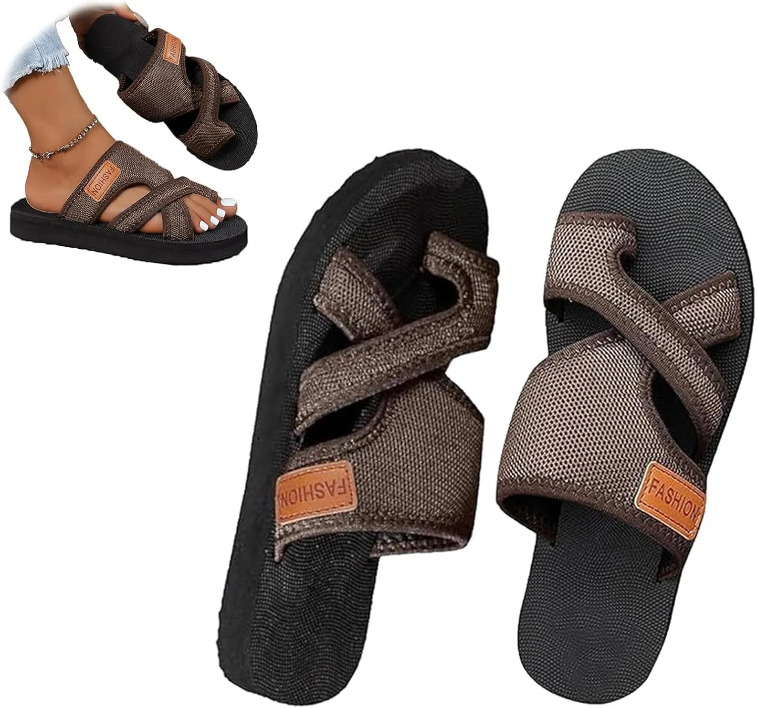Breathable Mesh Sandals for Women, Breathable Mesh Flip Flops, Women's Hollow Mesh Slide Sandals