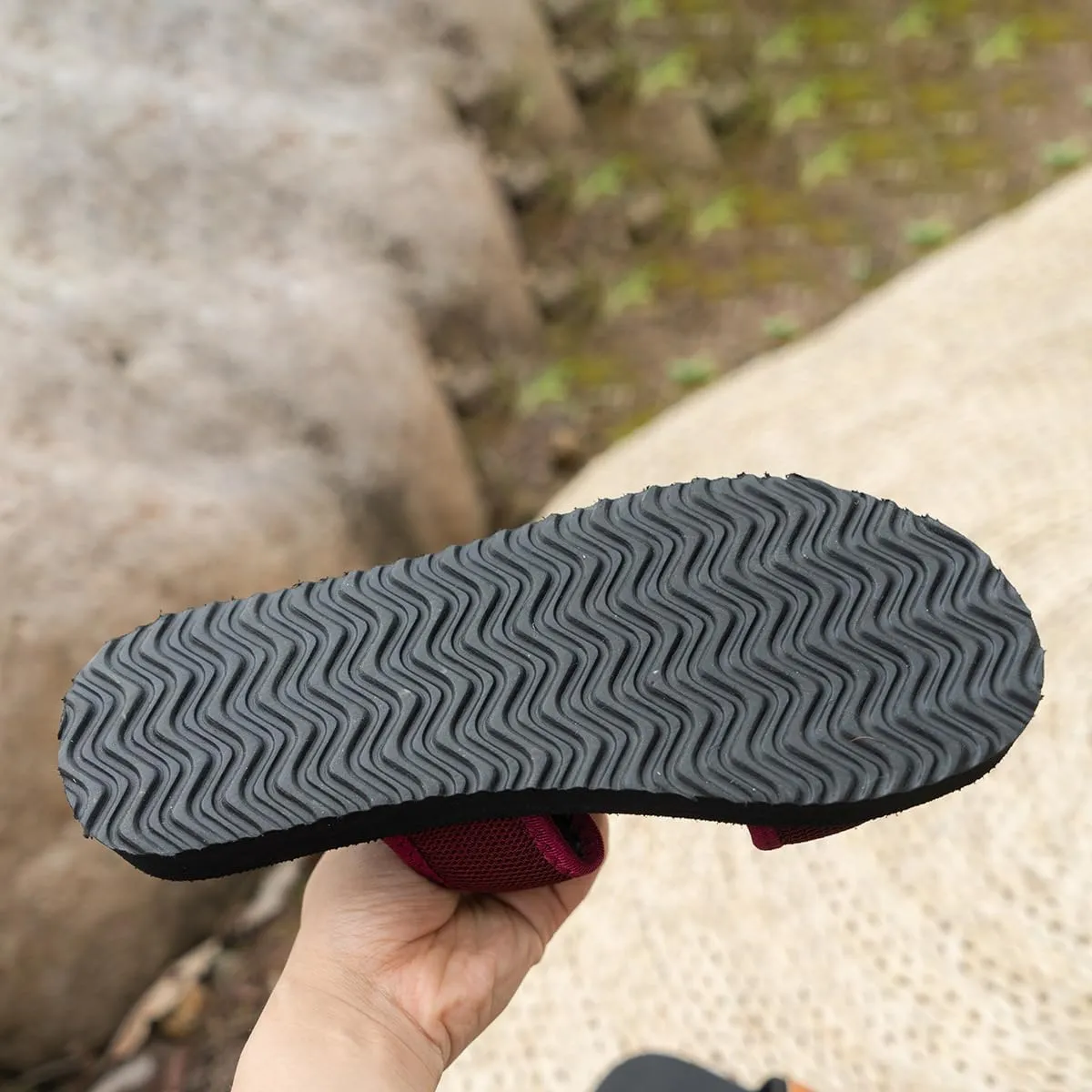 Breathable Mesh Slide Sandals For Women,Hollow Mesh Slide Sandals With Toe Loop, Summer Casual Mesh Flats Slippers