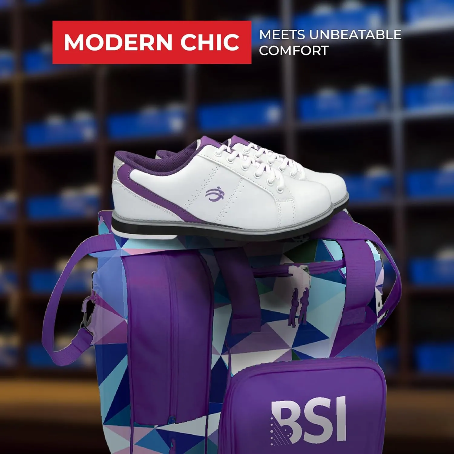 BSI Women's 460 Classic Bowling Shoe - Lightweight Shoes with Cushioned Support for Women